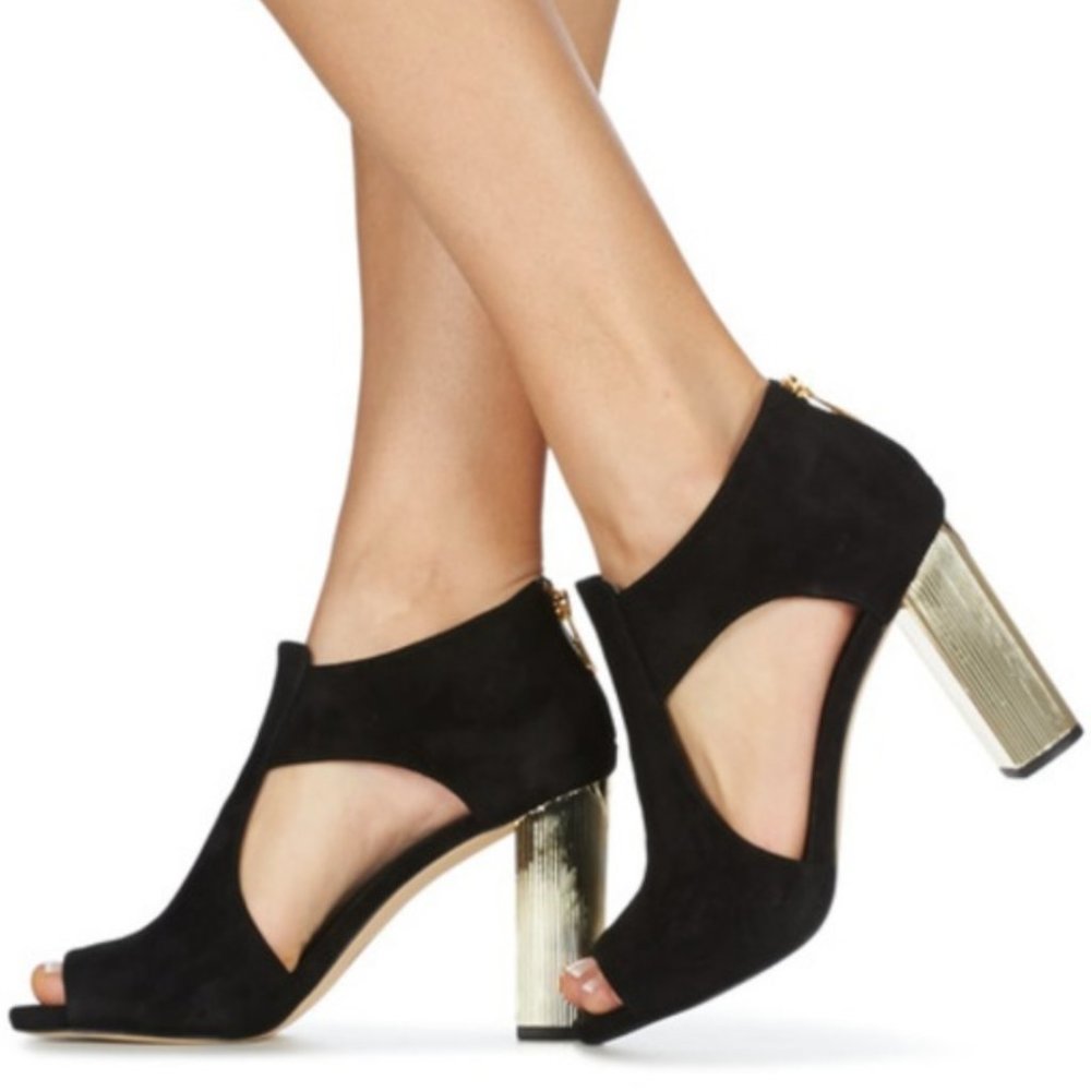 Michael Kors Paloma Open Toe Sandal Heels Leather